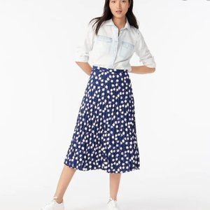 J. Crew - Pleated midi skirt in scattered peony print - AR459 - Size 2